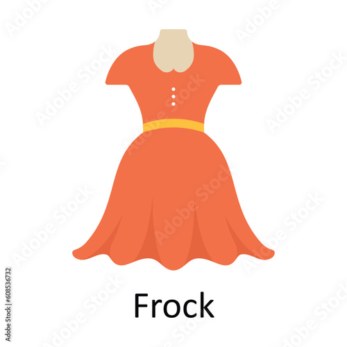 Frock Vector  Flat Icon Design illustration. Ecommerce and shopping Symbol on White background EPS 10 File