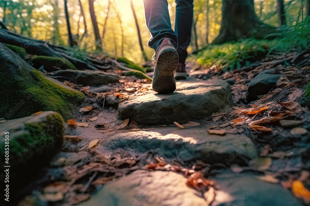 Nature's Path Exploring the Wilderness on a Serene Trail. created with Generative AI Nature's Path Exploring the Wilderness on a Serene Trail. created with Generative AI