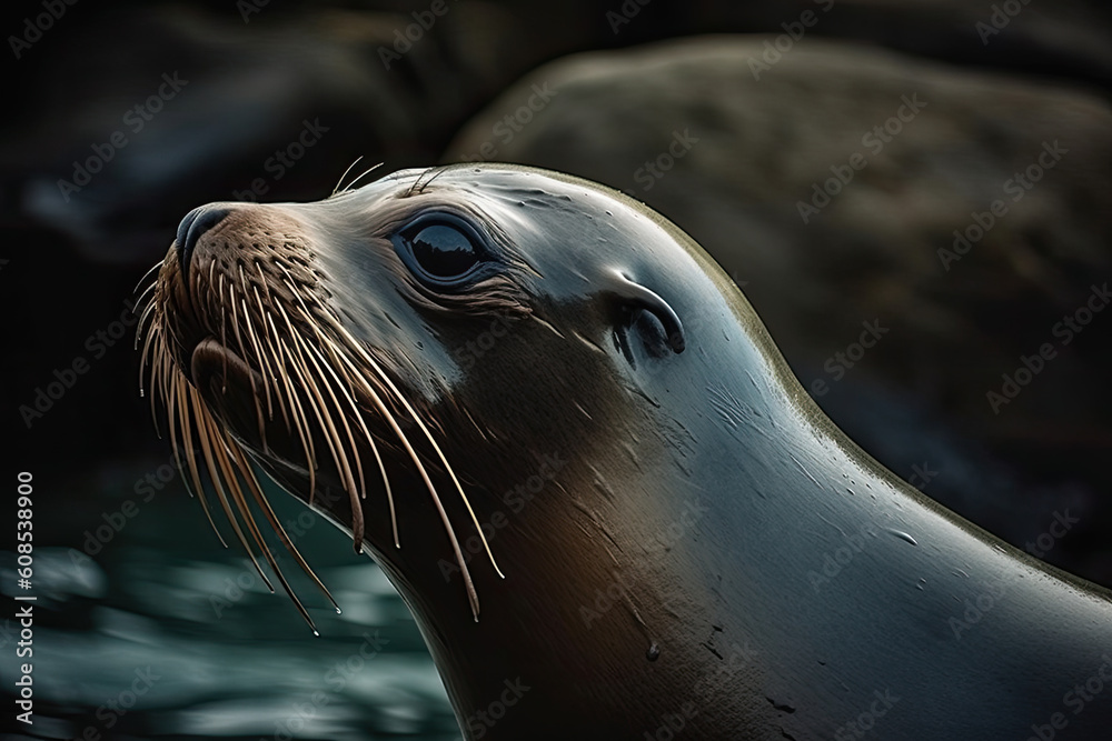 Fototapeta premium Sea Lion, generative ai