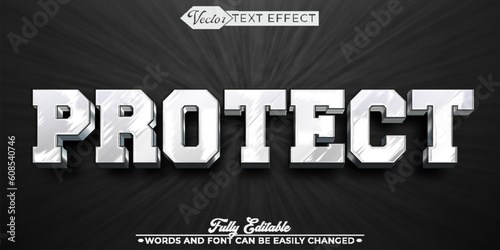 White Protect Editable Text Effect Template