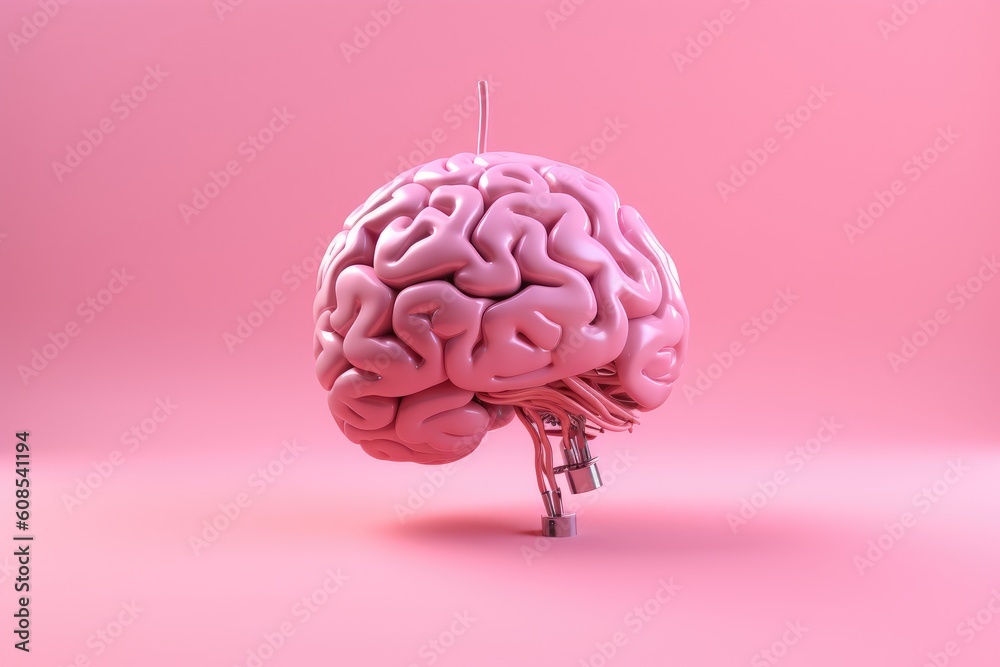 Artificial intelligence, AI, cyber brain on brain background. Digital mind. Neural connections and data analysis network structure. Generative AI. Banner Artificial intelligence, AI, cyber brain on brain background. Digital mind. Neural connections and data analysis network structure. Generative AI. Banner