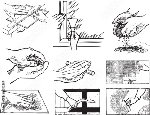 Vector illustration in EPS format, illustrating the operating processes.