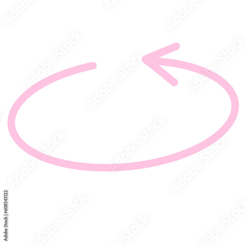 Pink Arrows line Hand Drawn Doodle divider Elements