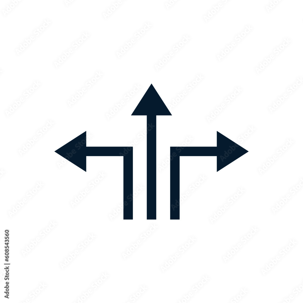 Arrows. Choice of direction. Vector icon isolated on white background. Arrows. Choice of direction. Vector icon isolated on white background.