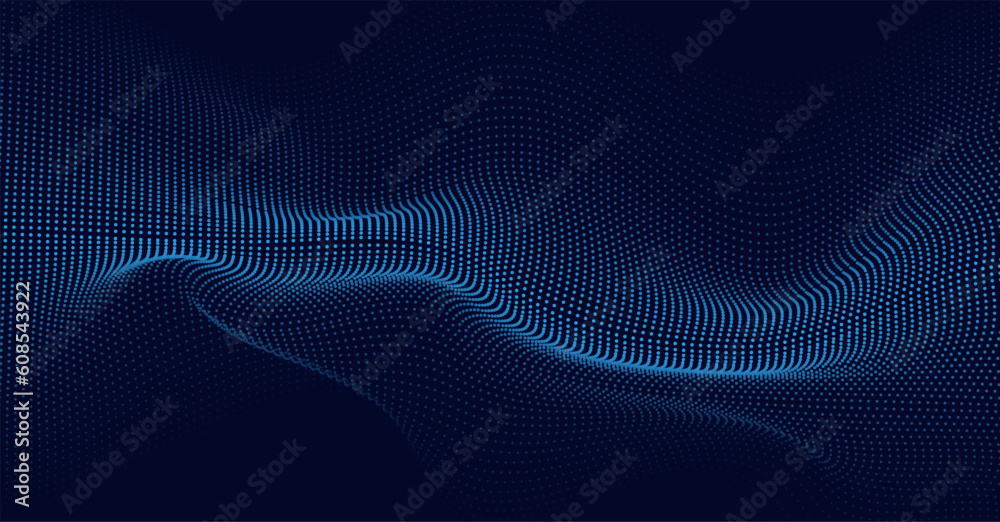 Blue Particle Technology Background Blue Particle Technology Background