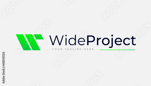 Wide Project W Logo Design template fully editable for Real estate Companies