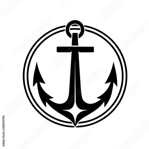 Anchor Logo Monochrome Design Style