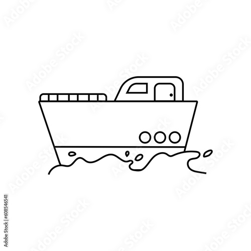 Shipment Boat Line Icon
