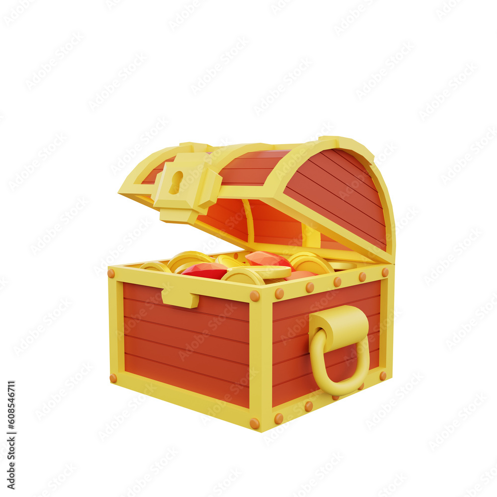 3d rendering game asset treasure chest 3d rendering game asset treasure chest