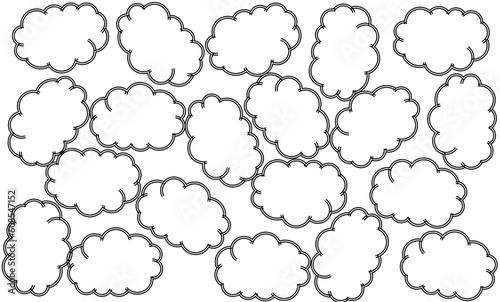 seamless background with cloud repeat pattern, replete image design for fabric printing 