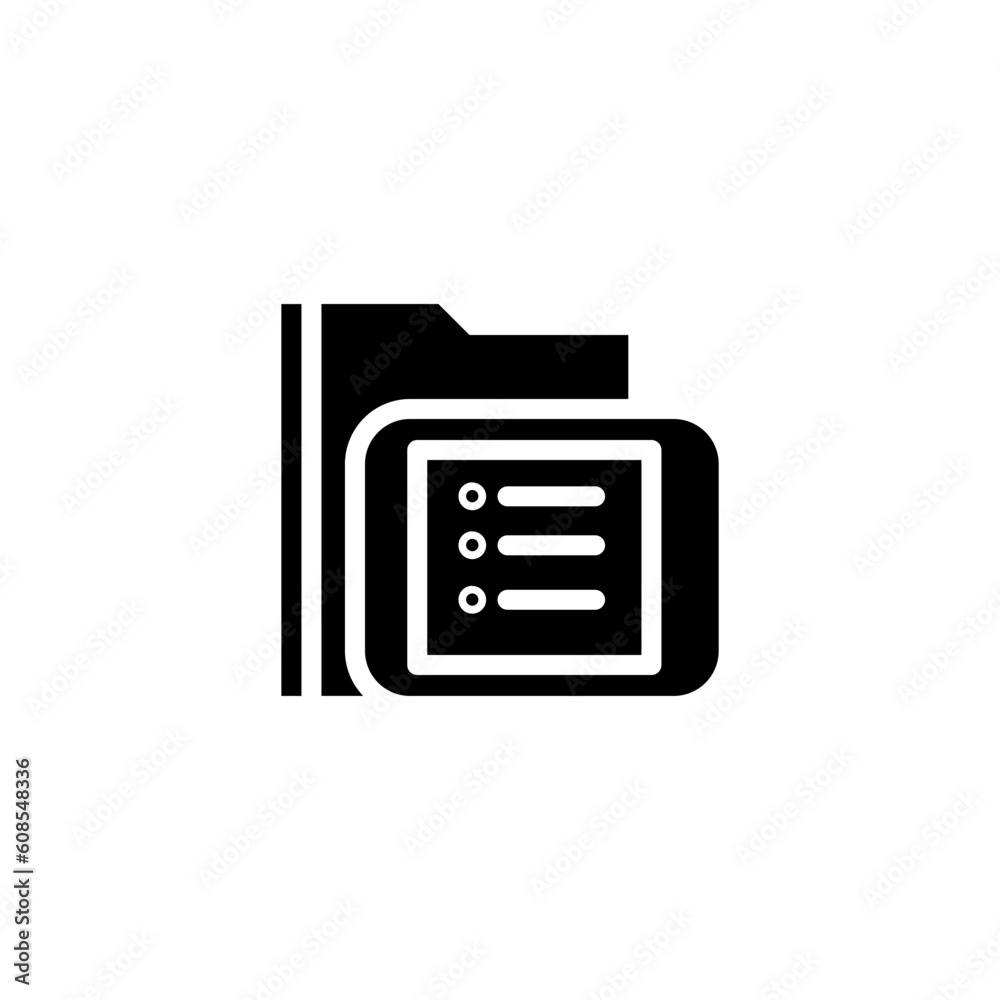 Fototapeta premium catalog document folder solid icon