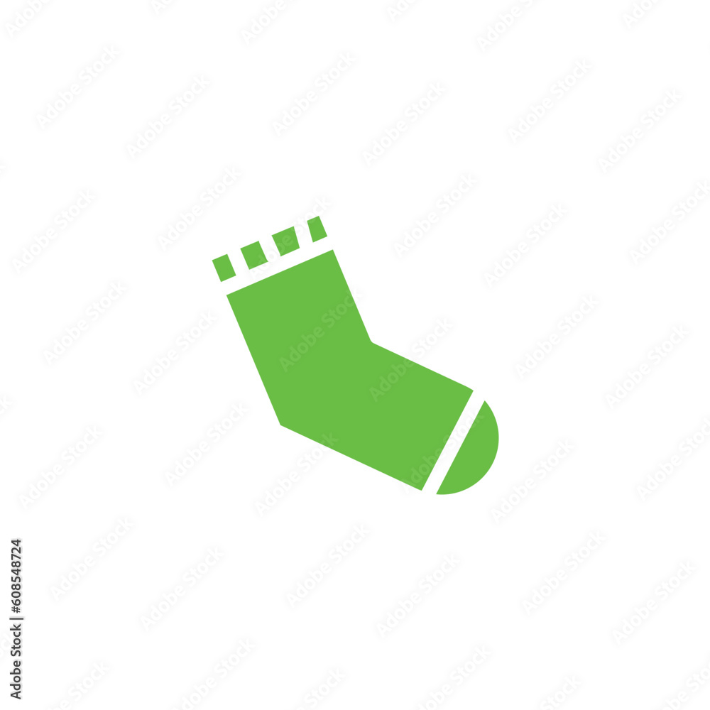 santa sock winter solid icon santa sock winter solid icon