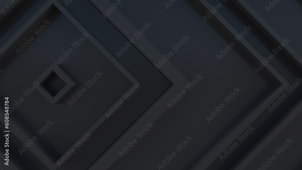 Abstract background black square shape ,geometric background,3d rendering Abstract background black square shape ,geometric background,3d rendering