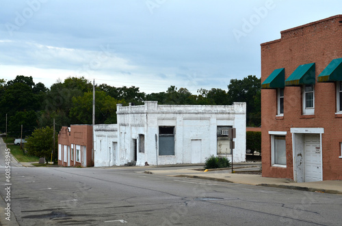 old buildings and town street in a small town America