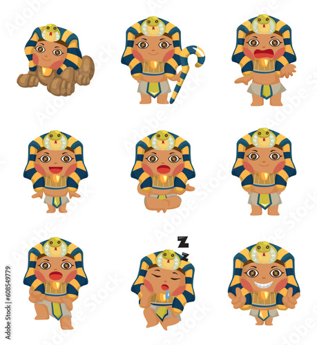 cartoon pharaoh icon