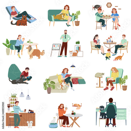 Pet Friendly Interior Icons Set