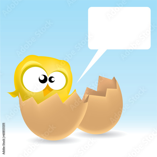 vector illustration of a baby bird