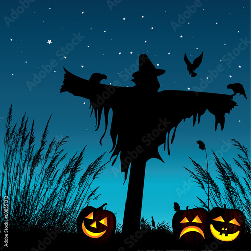 vector illustration of a scarecrow