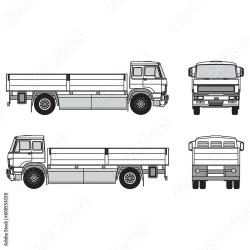 truck car outline, part 99