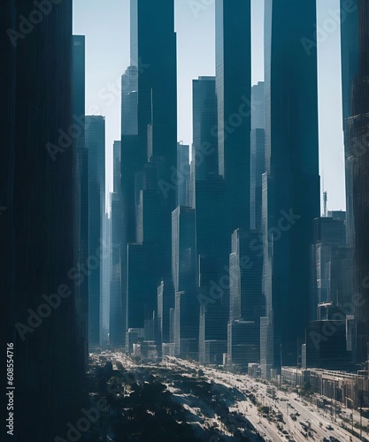 future city cyberspace Cinematic daylight generative ai illustration art