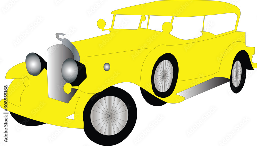 Illustration of old car 2 - vector