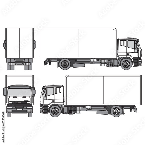 truck car outline, part 85