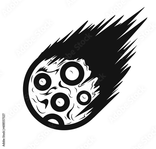 Comet vector icon on a white background
