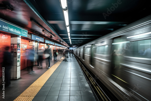busy subway station long exposure © sam