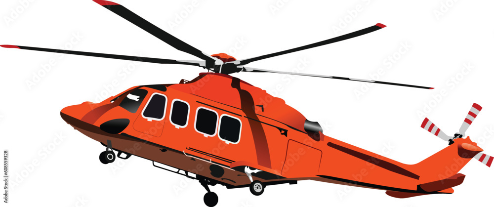 Air force. Combat helicopter. Vector illustration Air force. Combat helicopter. Vector illustration