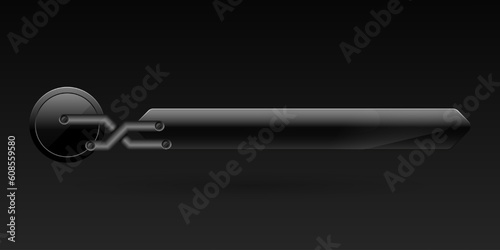 Metal black lower third screen broadcast title banner template