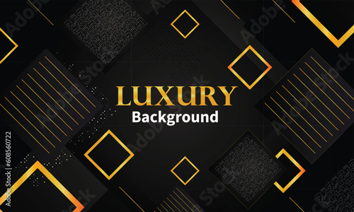 Abstract black and gold luxury background