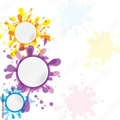 Set of banner template ink, cute element for design. Vector illustration. Abstract eps10