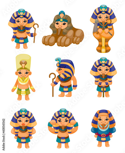 cartoon pharaoh icon