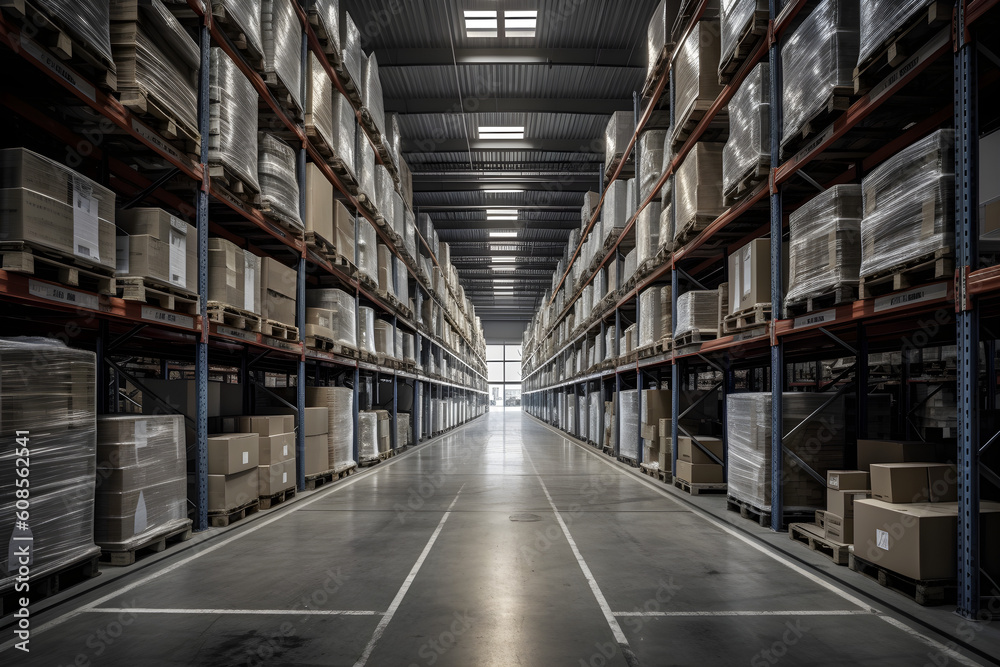 Organized warehouse interior