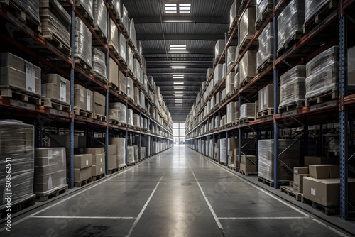 Organized warehouse interior