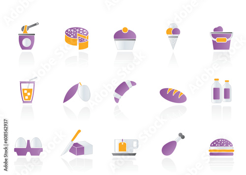 Dairy Products - Food and Drink icons - vector icon set