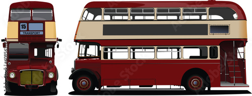 London double Decker  red bus. Vector illustration