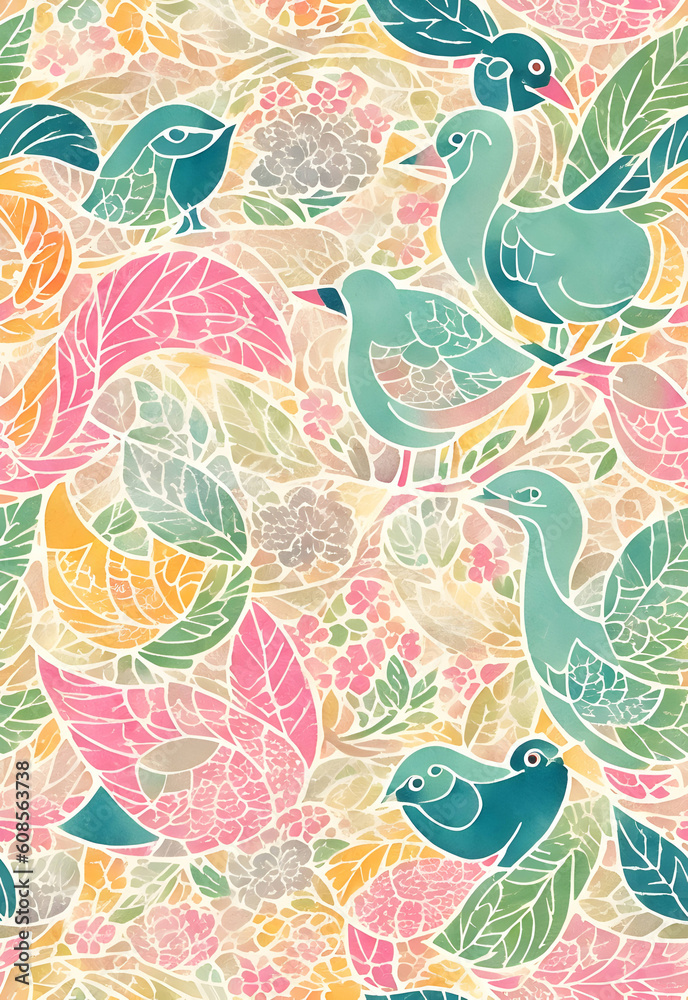 seamless background with birds seamless background with birds