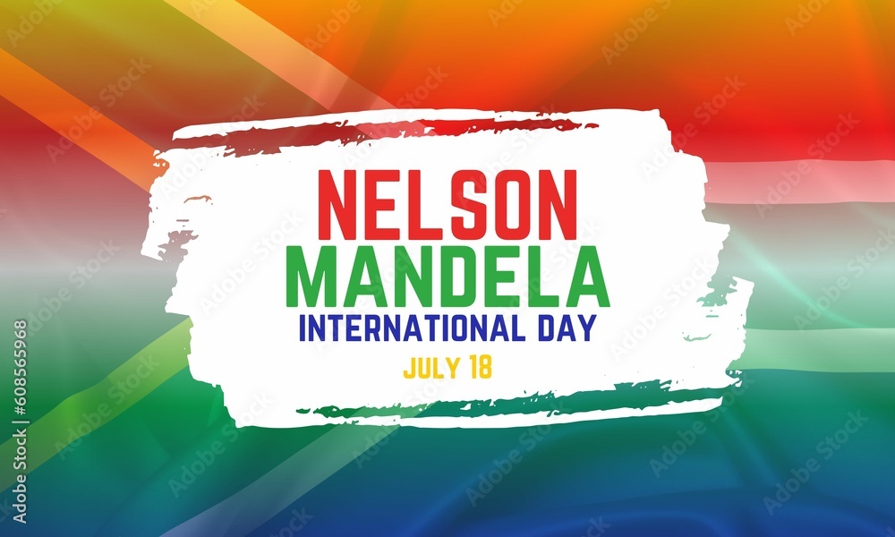 Nelson Mandela International day July 18 banner or illustration Stock ...