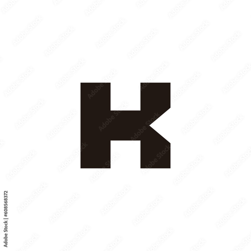 letter hk simple geometric strong logo vector letter hk simple geometric strong logo vector