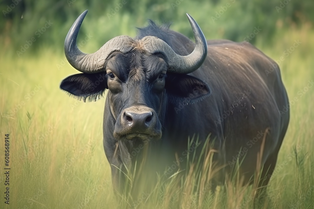 Buffalo Standing In A Field