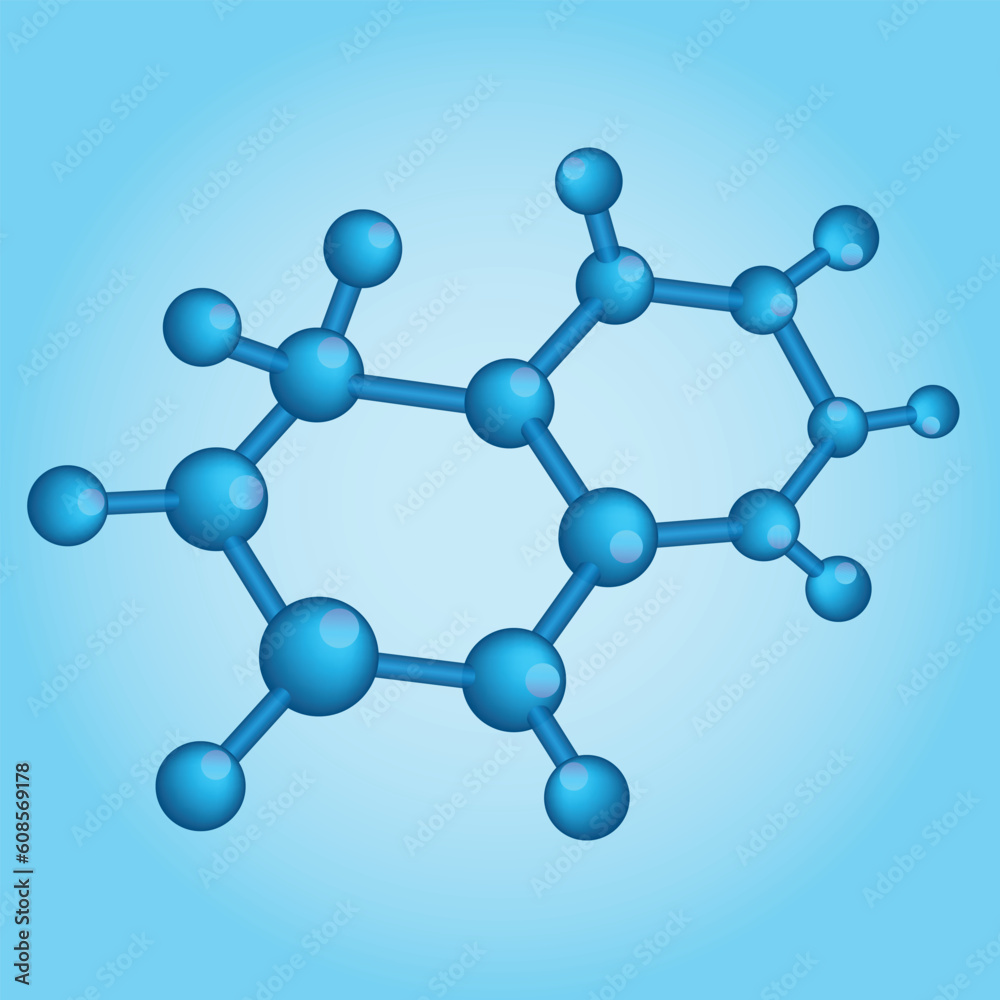 Molecule on light blue background Molecule on light blue background