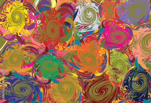 Background with abstract varicoloured elements, vector, illustration