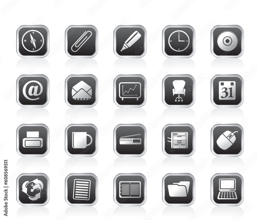 Office tools icons - vector icon set 2 Office tools icons - vector icon set 2