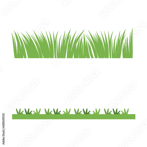 Green grass illustration, vector set for drawing pictures in flat style. grass illustration for design graphic and decoration illustration element.