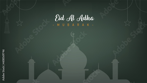Amazing cool minimalist poster and banner design for Eid al-Adha celebrations for Muslims
