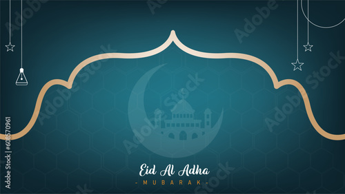 Amazing cool minimalist poster and banner design for Eid al-Adha celebrations for Muslims