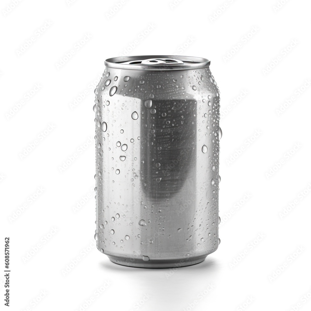 Portrait soda cans mockup with water drops isolated on white AI Generative Portrait soda cans mockup with water drops isolated on white AI Generative