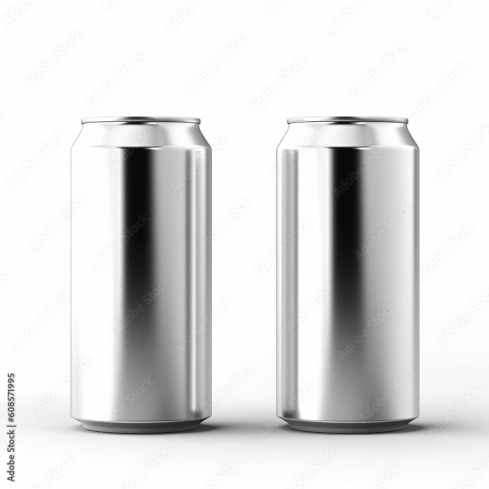 Portrait soda cans mockup isolated on white AI Generative Portrait soda cans mockup isolated on white AI Generative