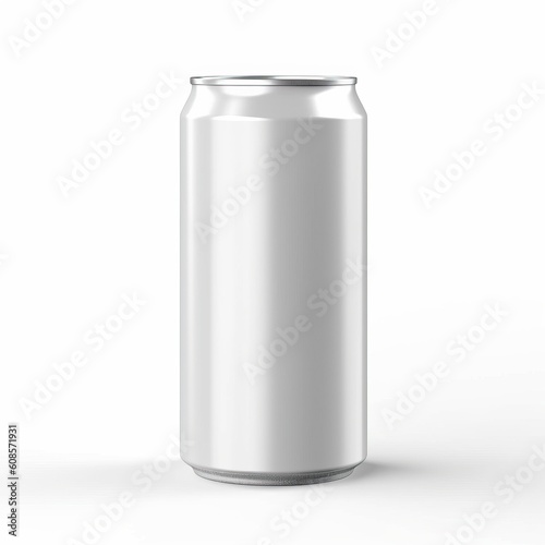 Portrait soda cans mockup isolated on white AI Generative